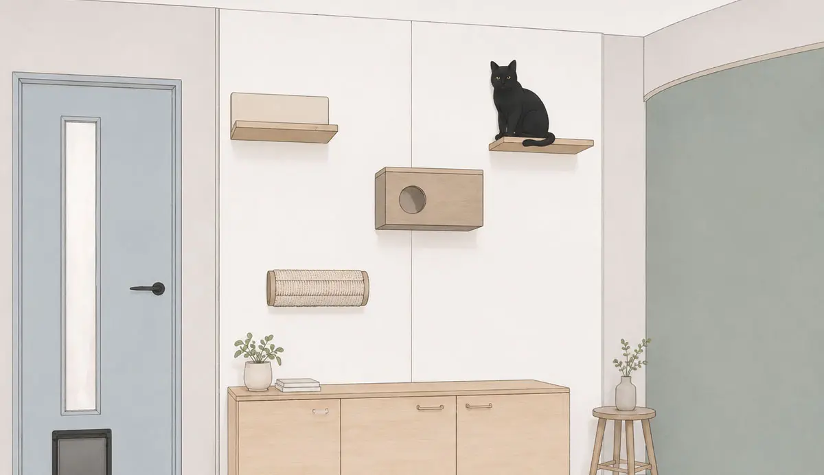 壁面に設置したキャットウォーク