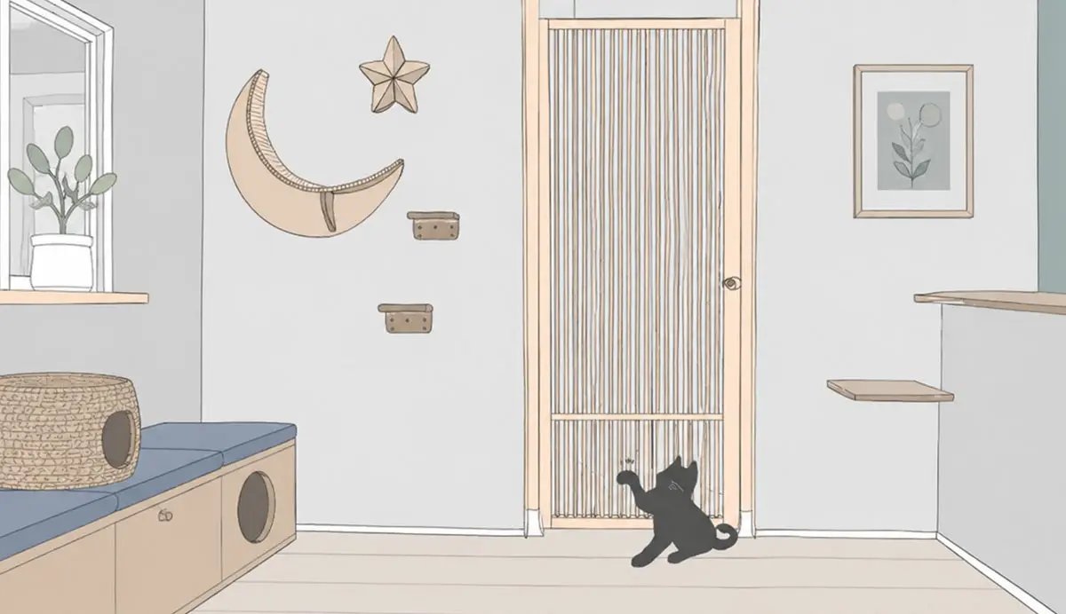 猫の脱走を防ぐ室内扉